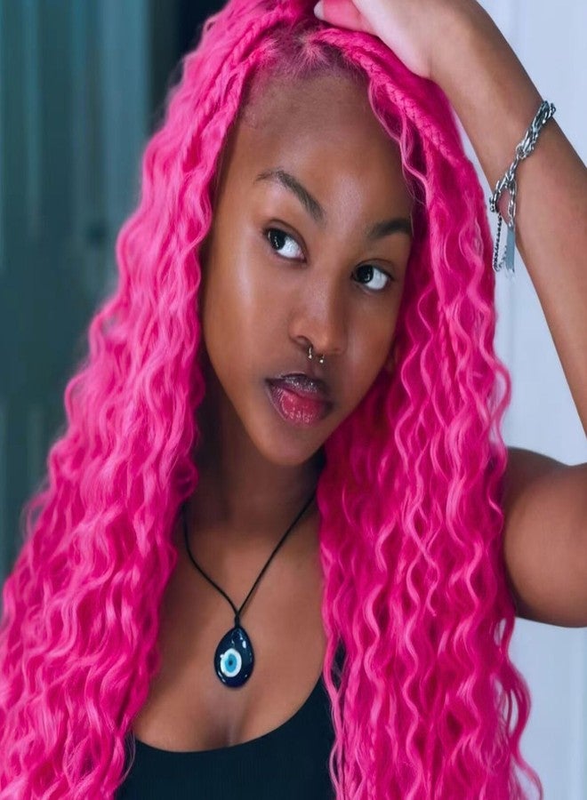 Leticia Magenta Braiding Hair Pre stretched for Boho Braids Boho Braiding Hair with Boho Curls - Image 2